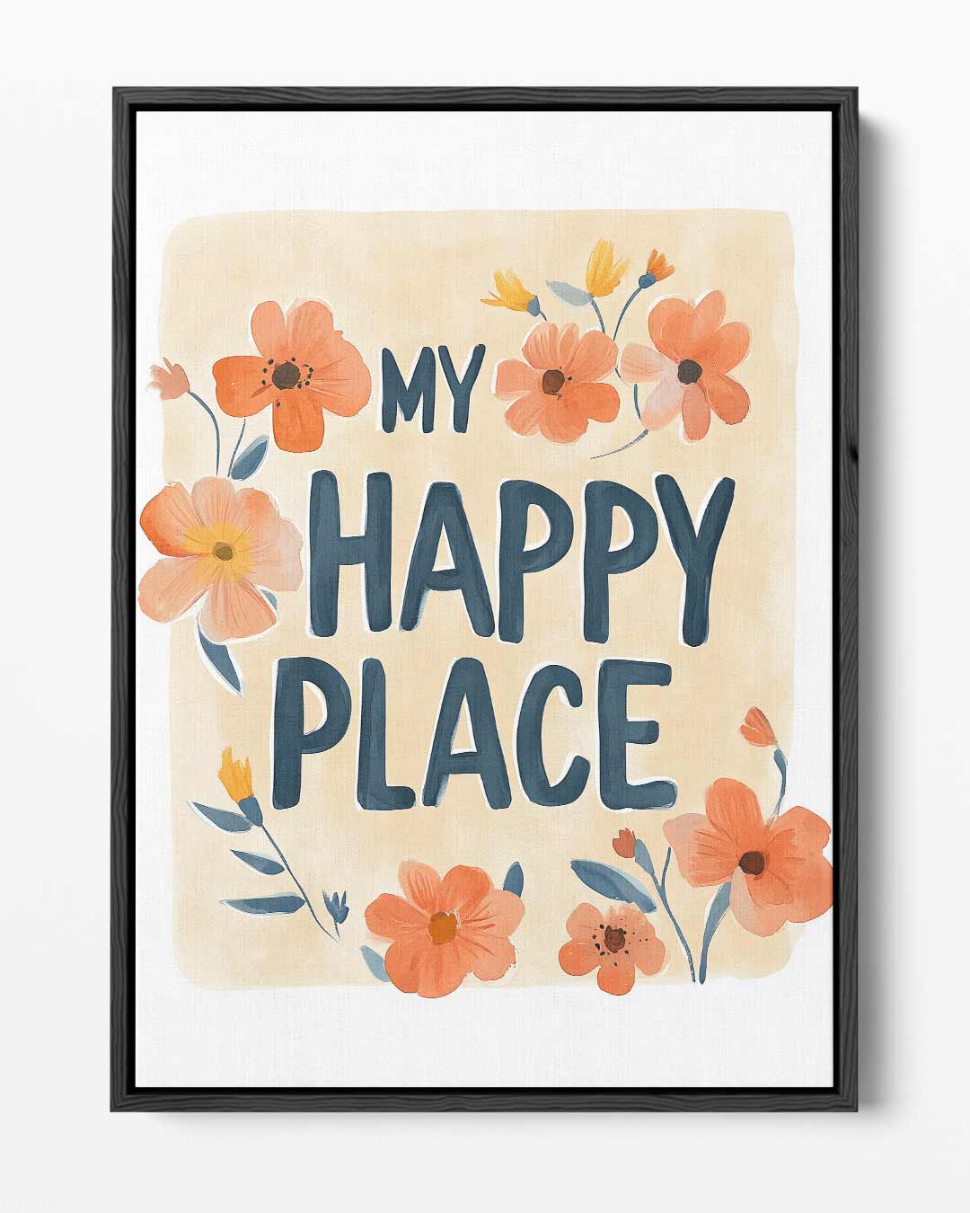 My Happy Place Bloemenkunst Kunstwerk-canvas-dibond-plexiglas-wanddecoratie-WallArtistic