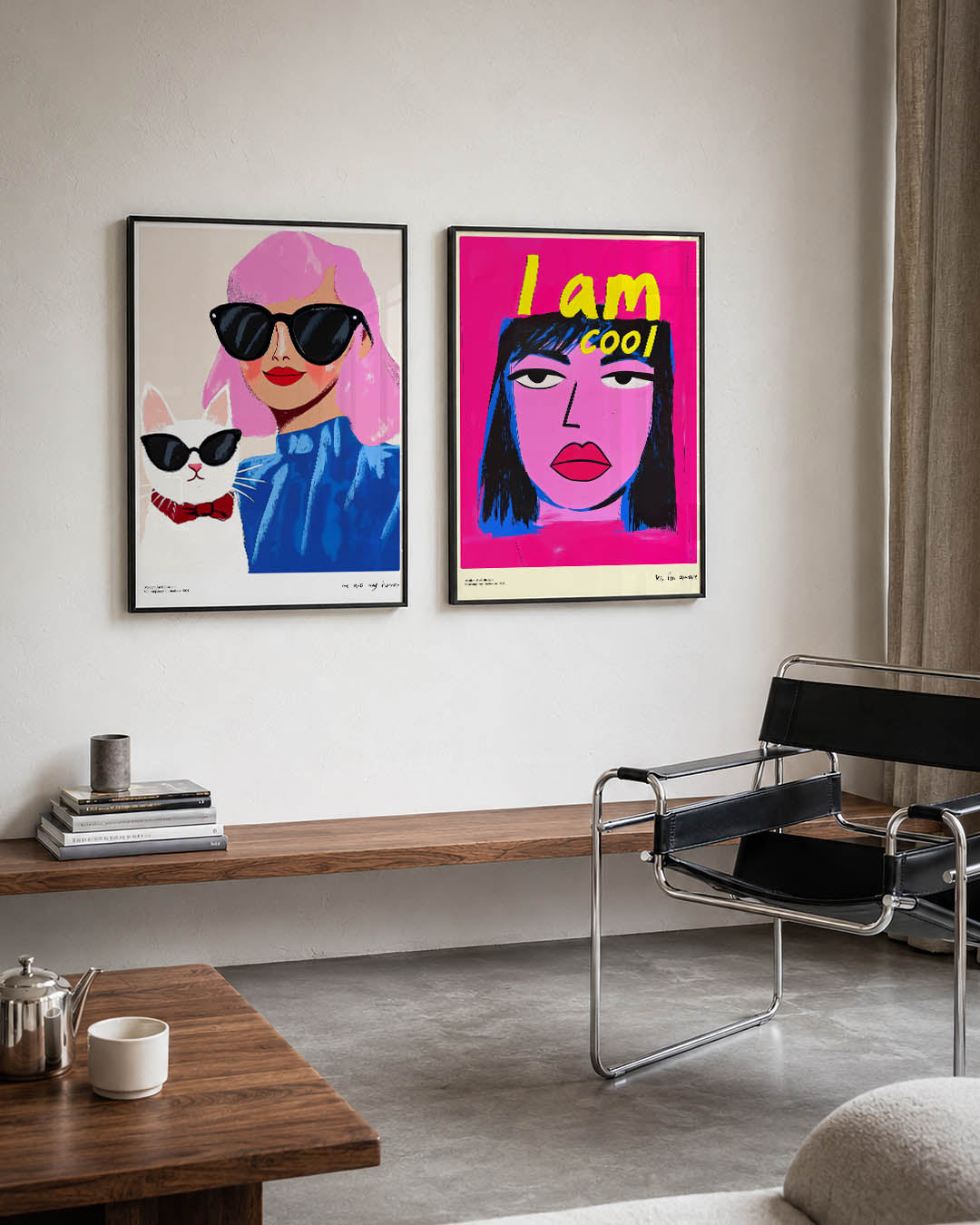 Kleurrijke duo Posterset