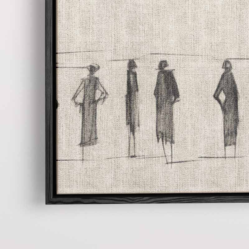 Elegante Schaduwfiguren Kunstwerk-canvas-dibond-plexiglas-wanddecoratie-WallArtistic