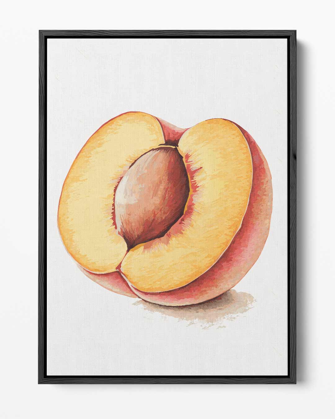 Kleurrijke Perzik Illustratie Kunstwerk-canvas-dibond-plexiglas-wanddecoratie-WallArtistic