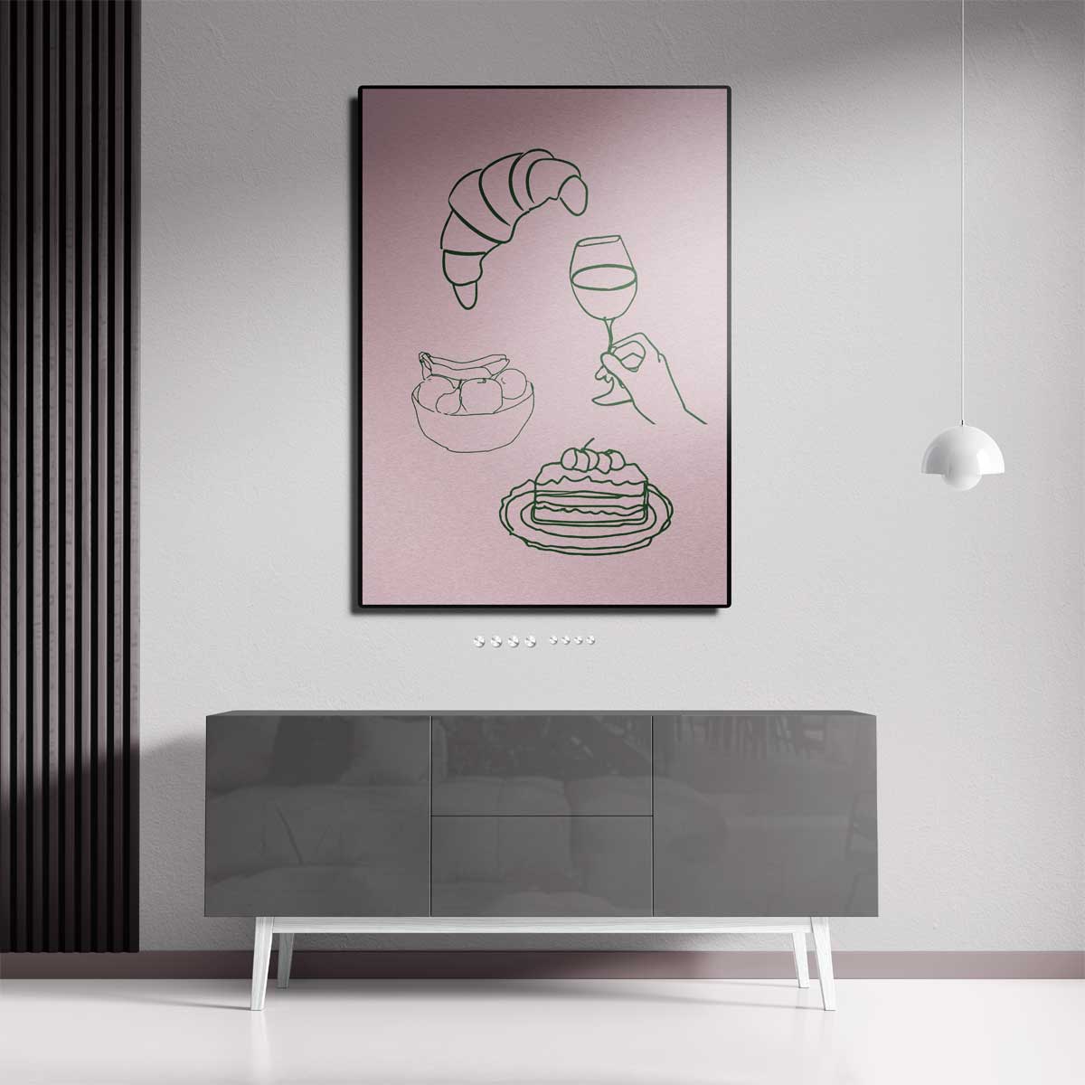 Minimalistisch Eten & Drinken Kunstwerk-canvas-dibond-plexiglas-wanddecoratie-WallArtistic