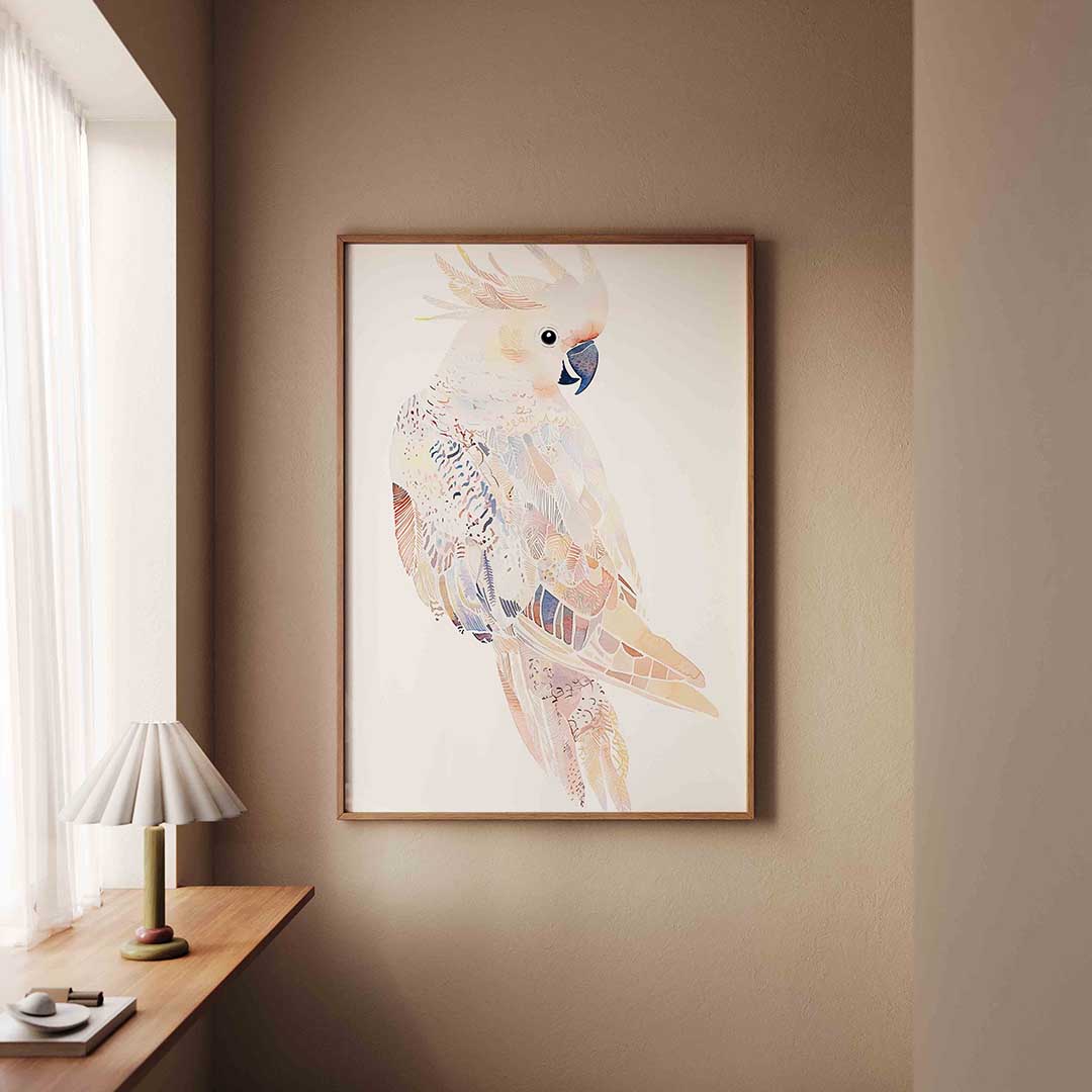 Papegaai in pastel Poster