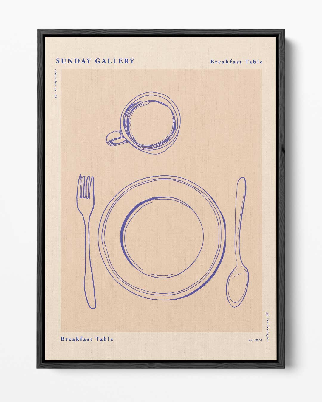Ontbijttafel Illustratie Kunstwerk-canvas-dibond-plexiglas-wanddecoratie-WallArtistic