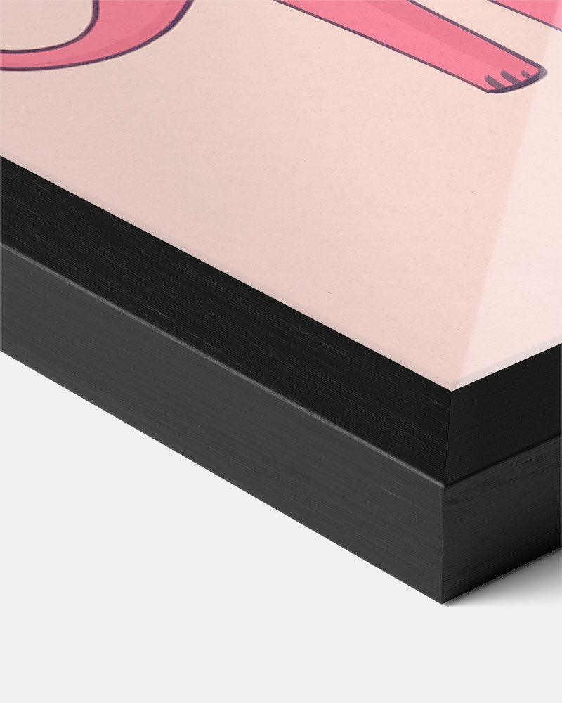 Schattige Roze Olifant Poster-WallArtistic