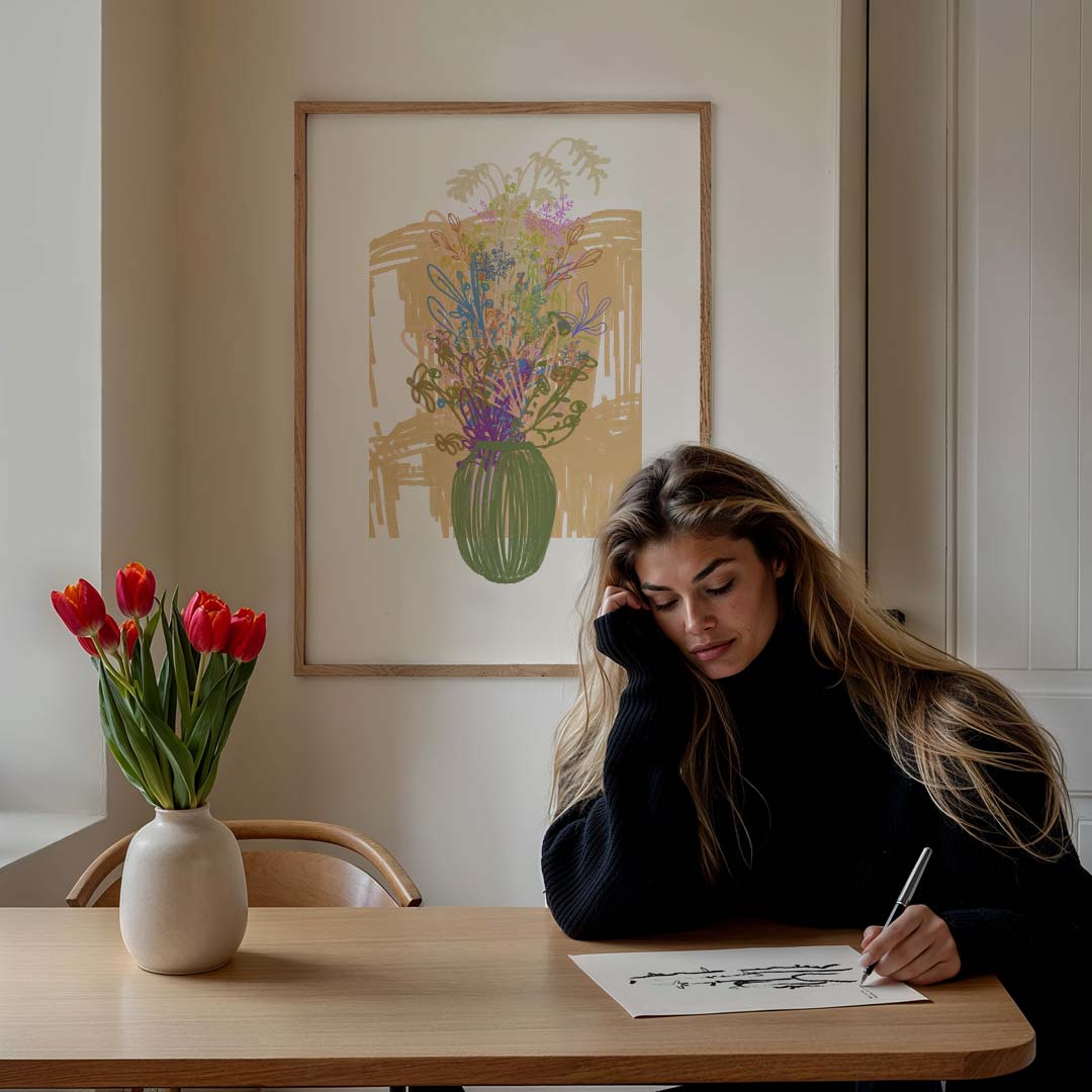 Bloemenpracht in een Vaas Poster-WallArtistic