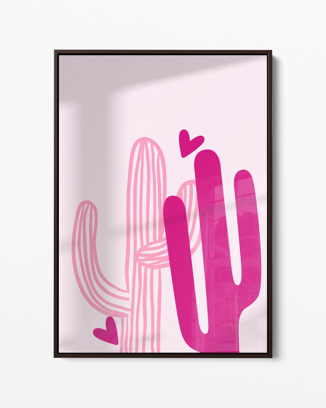 Cactus Liefde Kunstwerk-canvas-dibond-plexiglas-wanddecoratie-WallArtistic