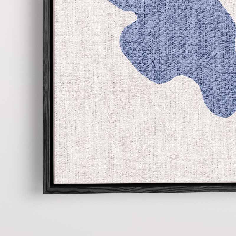 Blauwe Abstracte Vormen Kunstwerk-canvas-dibond-plexiglas-wanddecoratie-WallArtistic