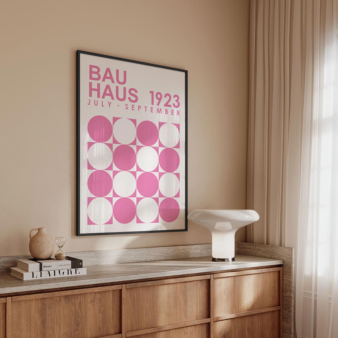 Cirkelpatroon en tekst Poster