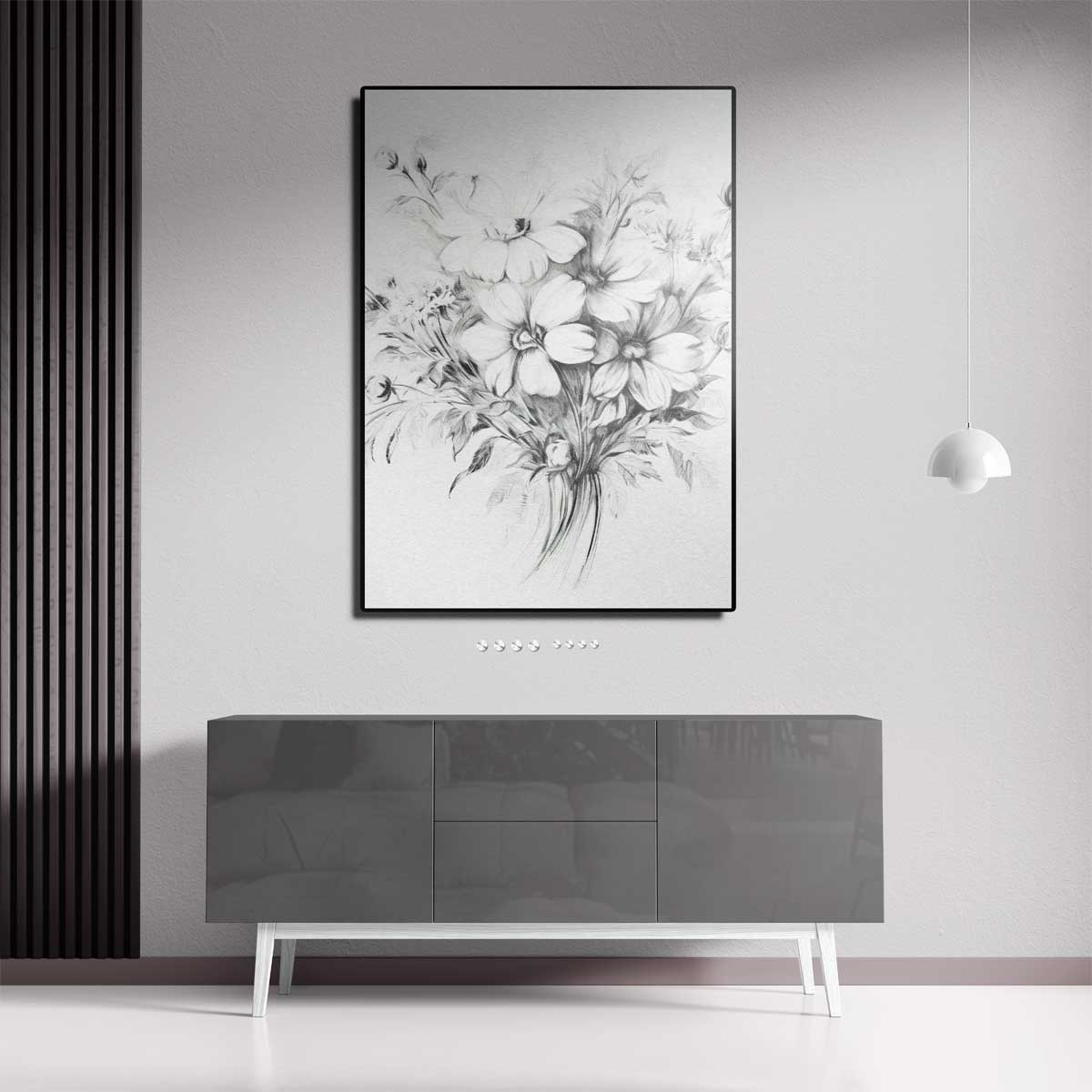 Zachte Bloesem Schets Kunstwerk-canvas-dibond-plexiglas-wanddecoratie-WallArtistic