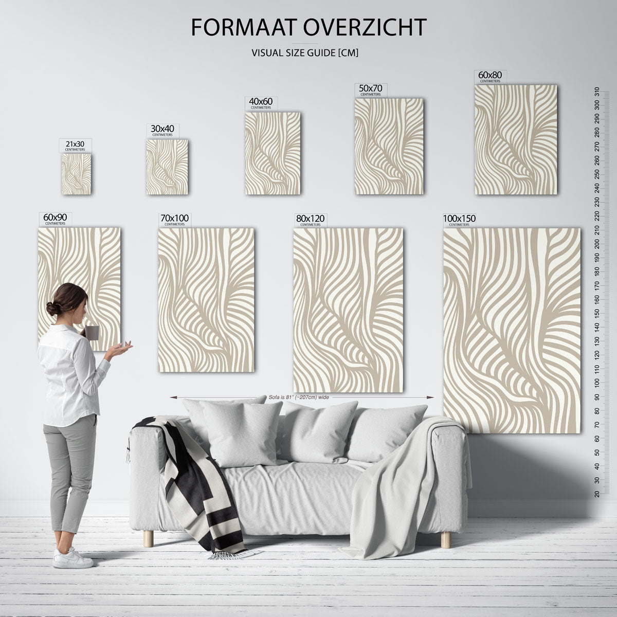 Golvende lijnen Poster