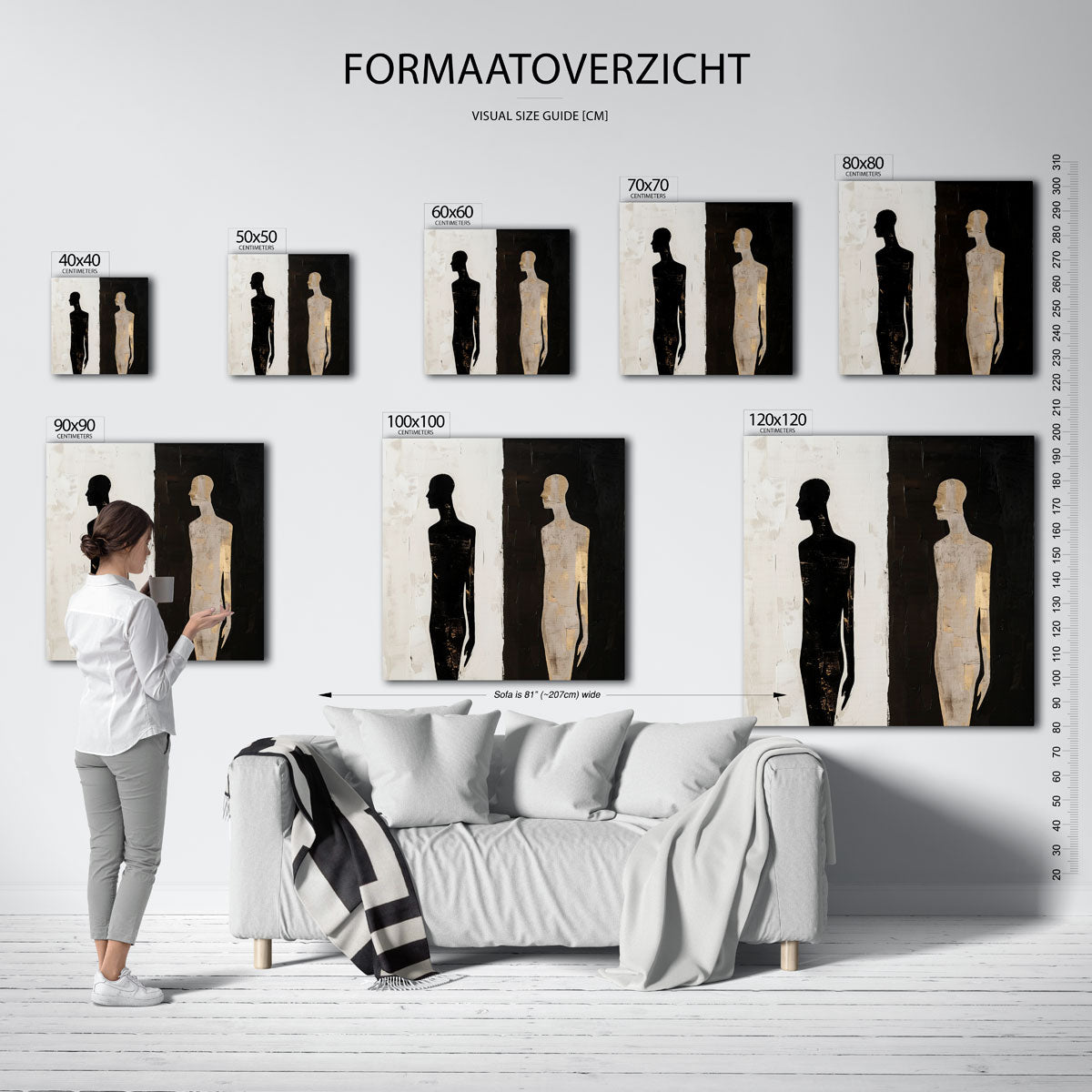 Silhouetten in contrast Poster
