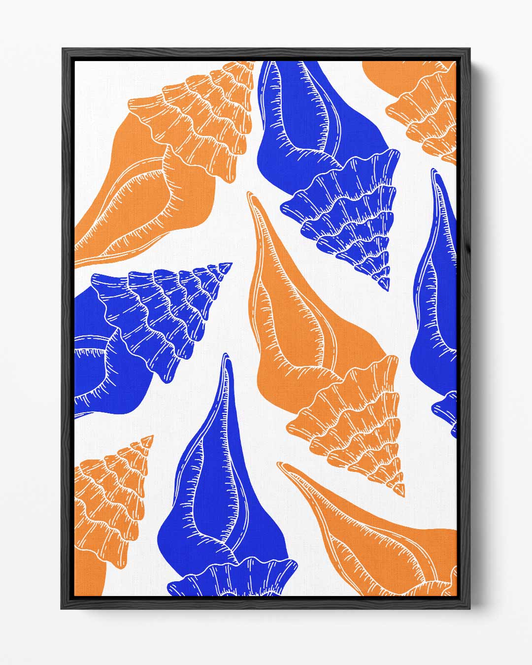 Schelpenavontuur op Kleur Kunstwerk-canvas-dibond-plexiglas-wanddecoratie-WallArtistic