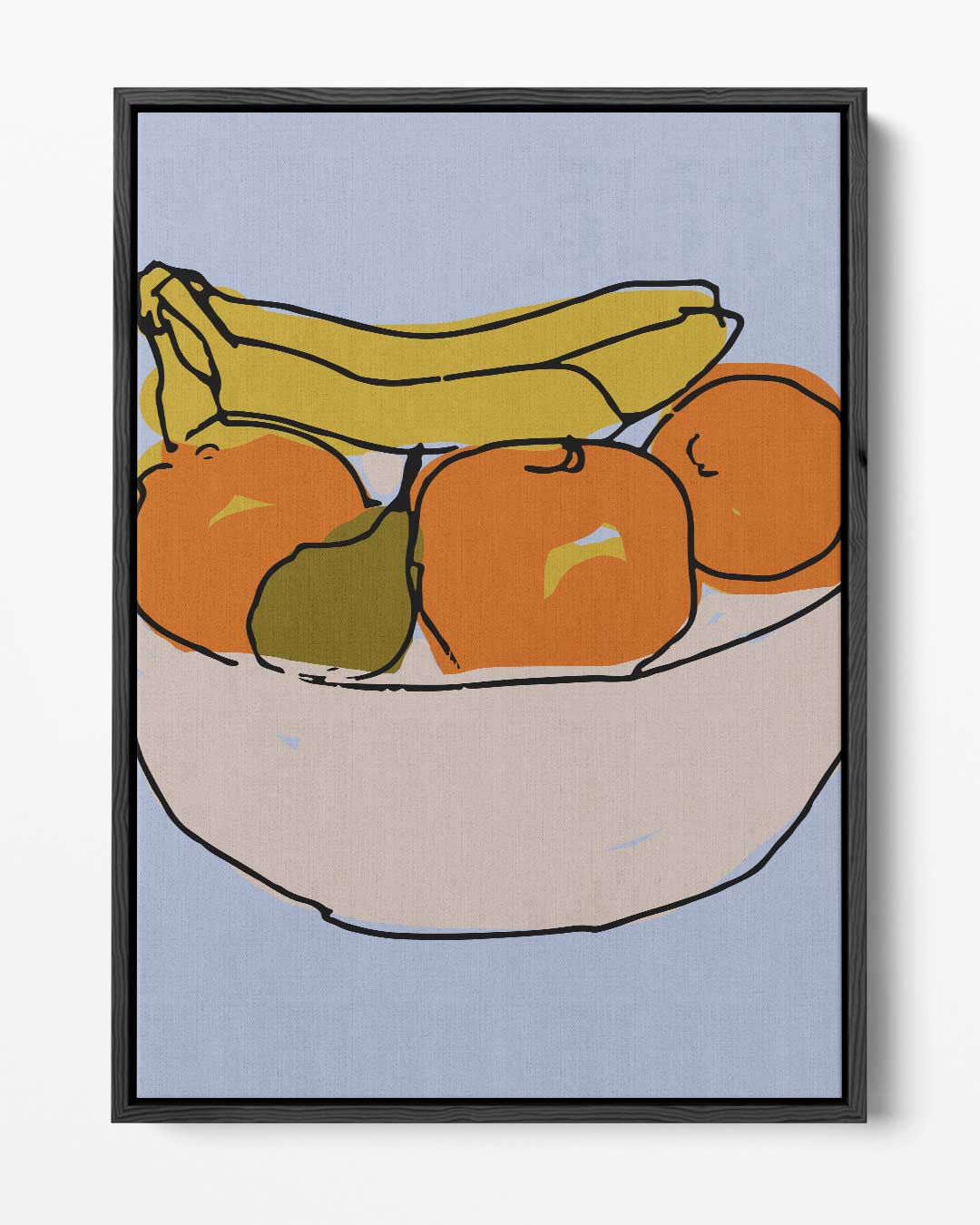 Vrolijke Fruitschaal Illustratie Kunstwerk-canvas-dibond-plexiglas-wanddecoratie-WallArtistic
