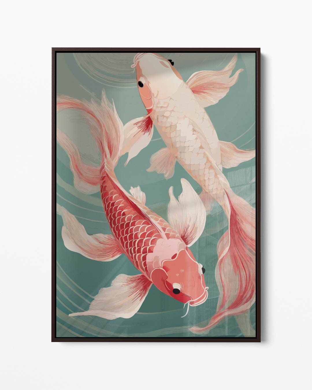 Magische Koi Karper Dans Kunstwerk-canvas-dibond-plexiglas-wanddecoratie-WallArtistic