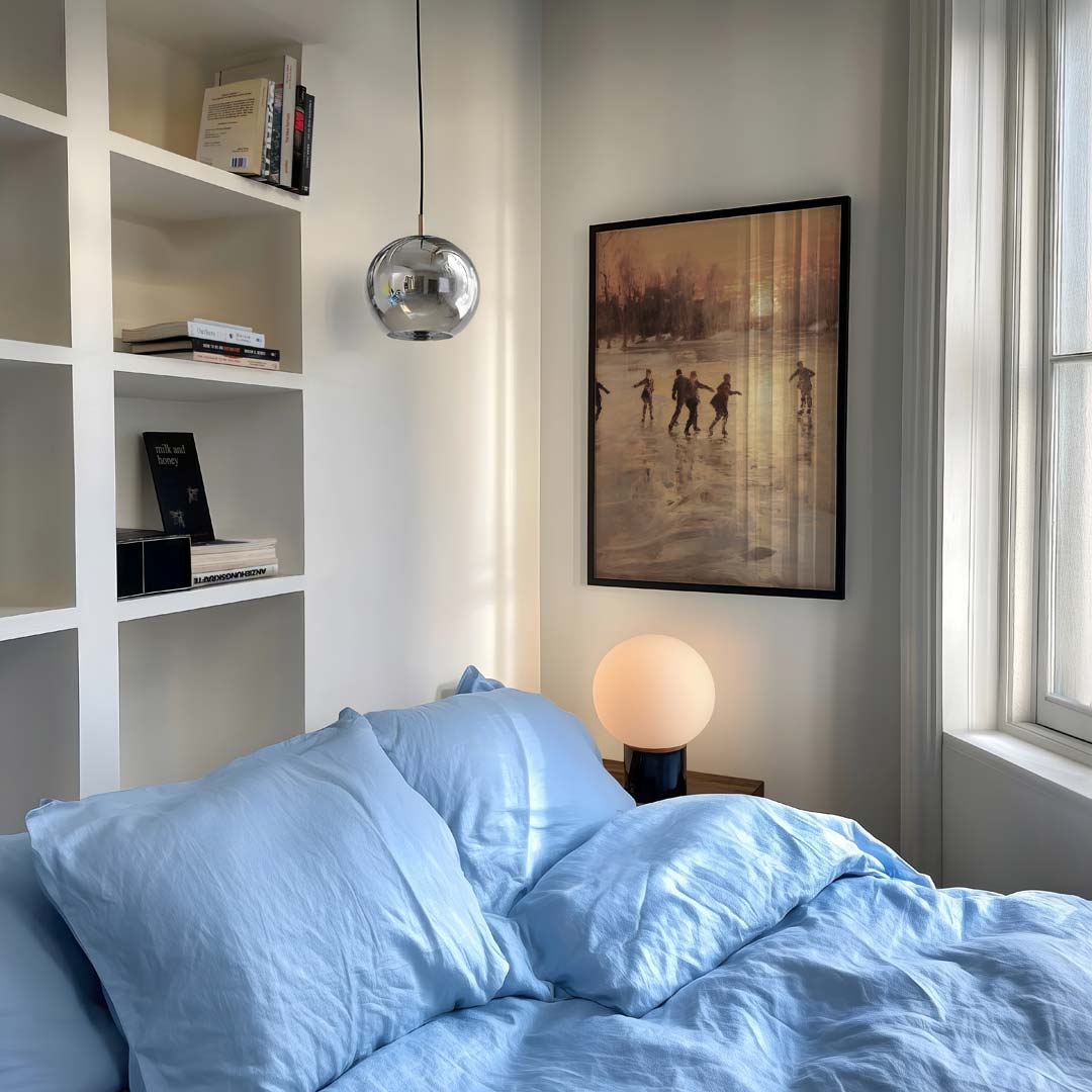 IJsschaatsen bij Zonsondergang Poster-WallArtistic