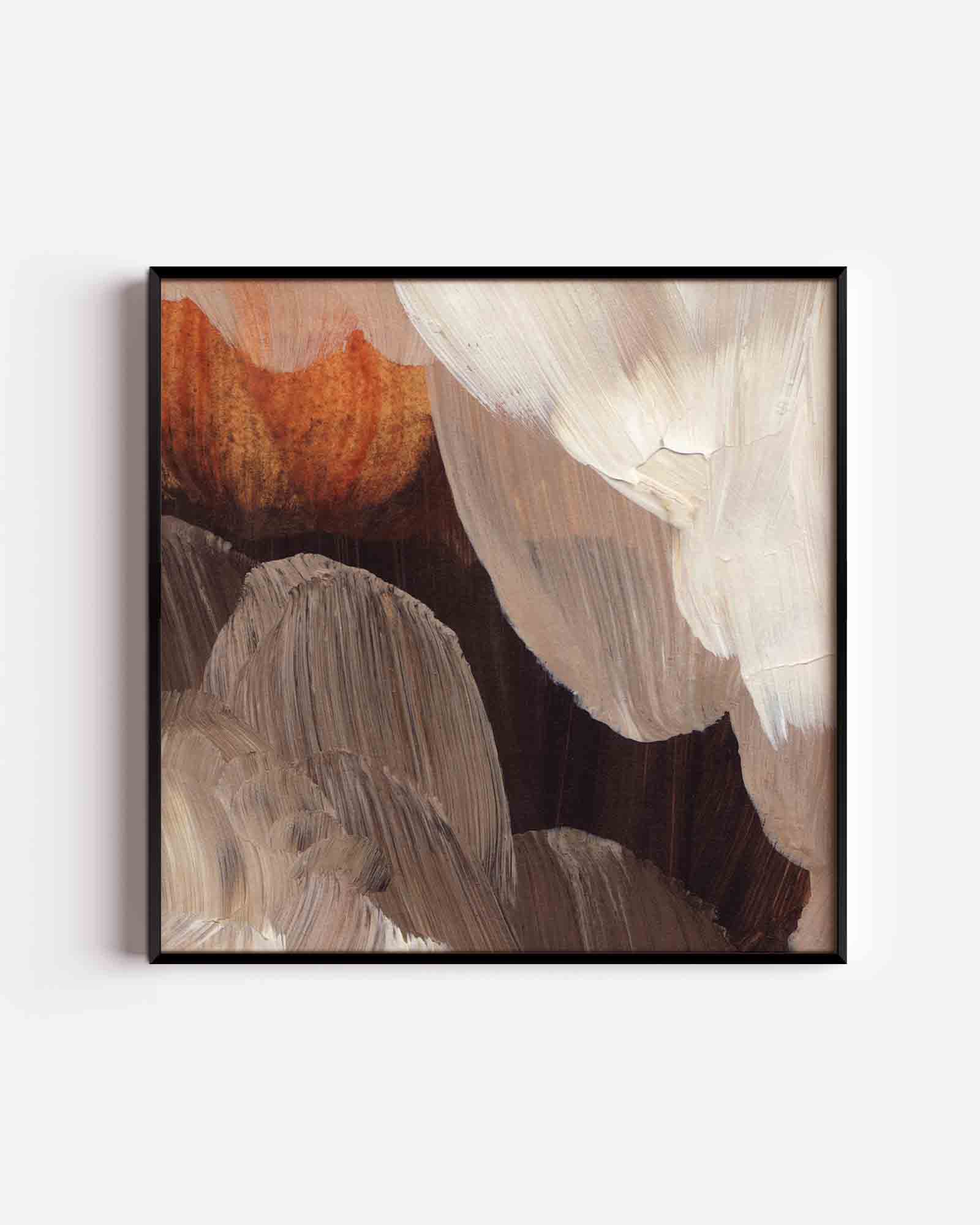 Abstracte penseelstreken Poster