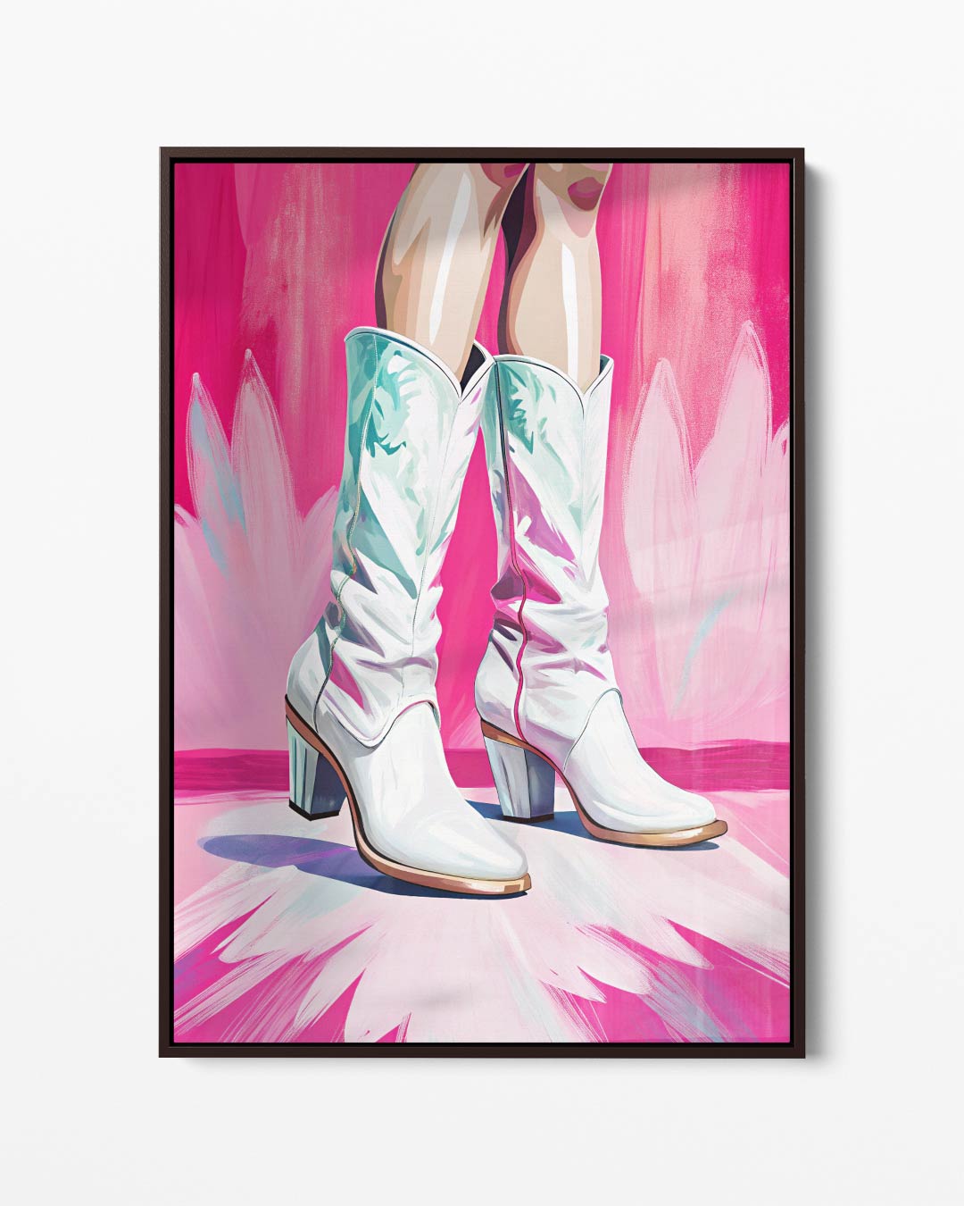 Glanzende Westerse Laarzen Kunstwerk-canvas-dibond-plexiglas-wanddecoratie-WallArtistic