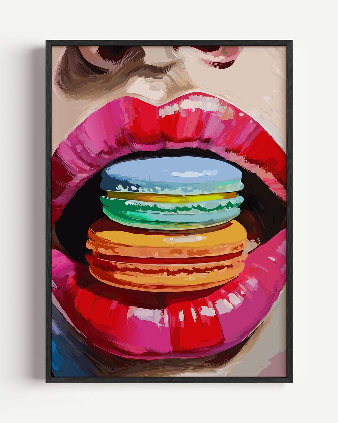 Kleurrijke Macaron Kus Poster