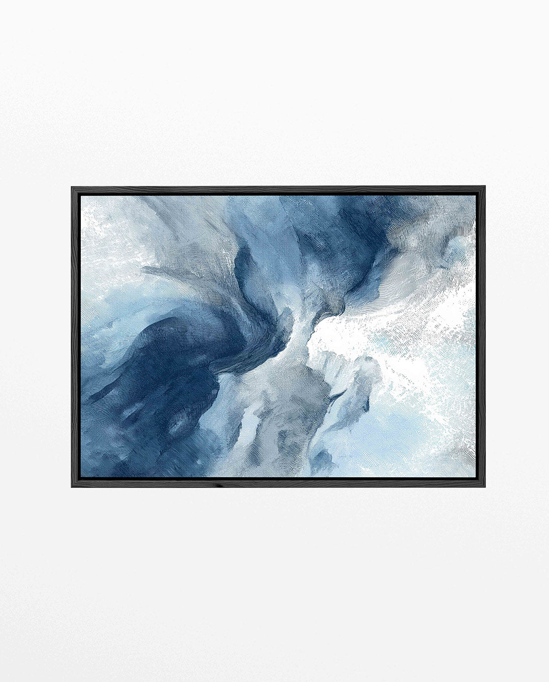 Vloeiende blauwe bewegingen Kunstwerk