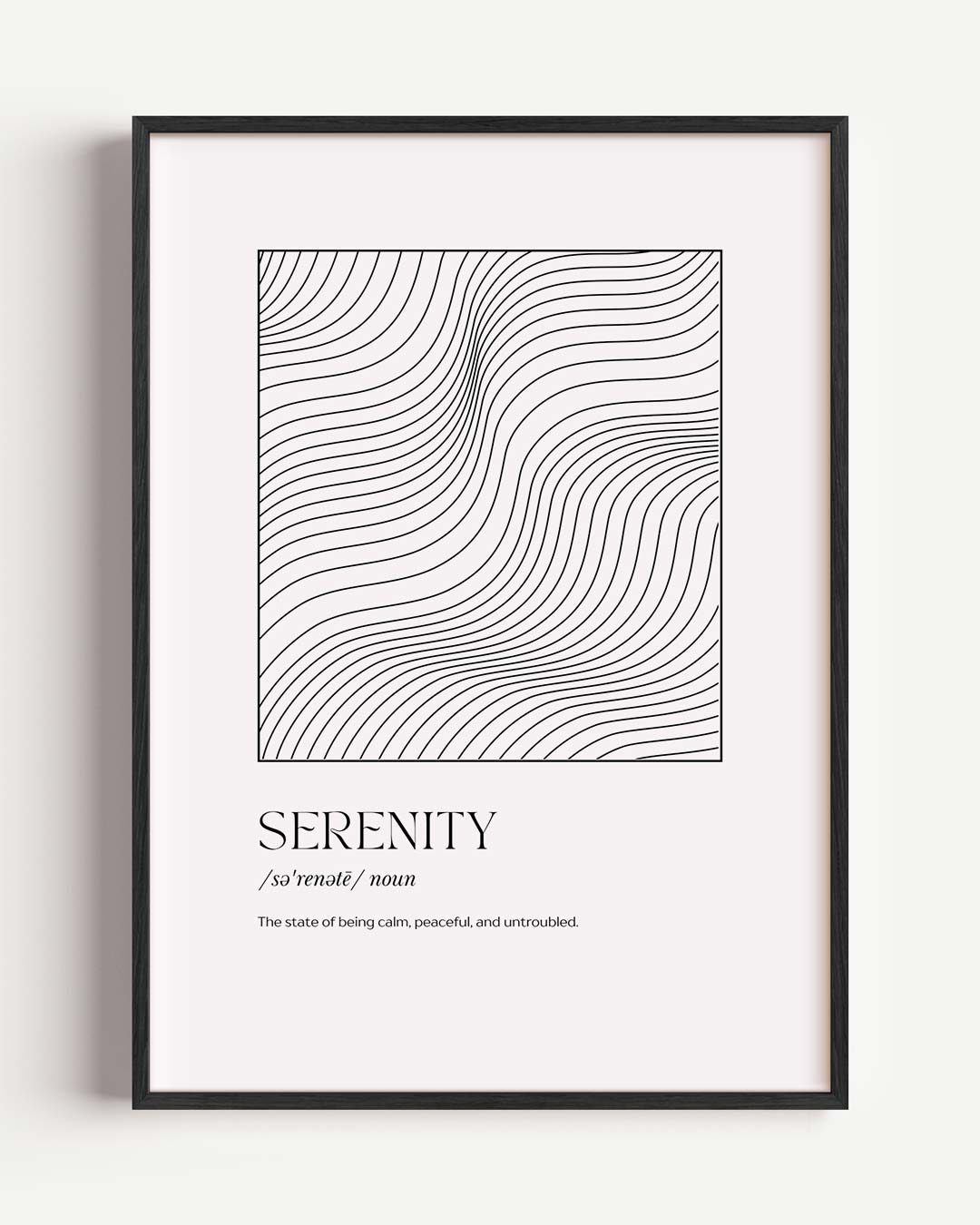 Serenity Lijnkunst Poster