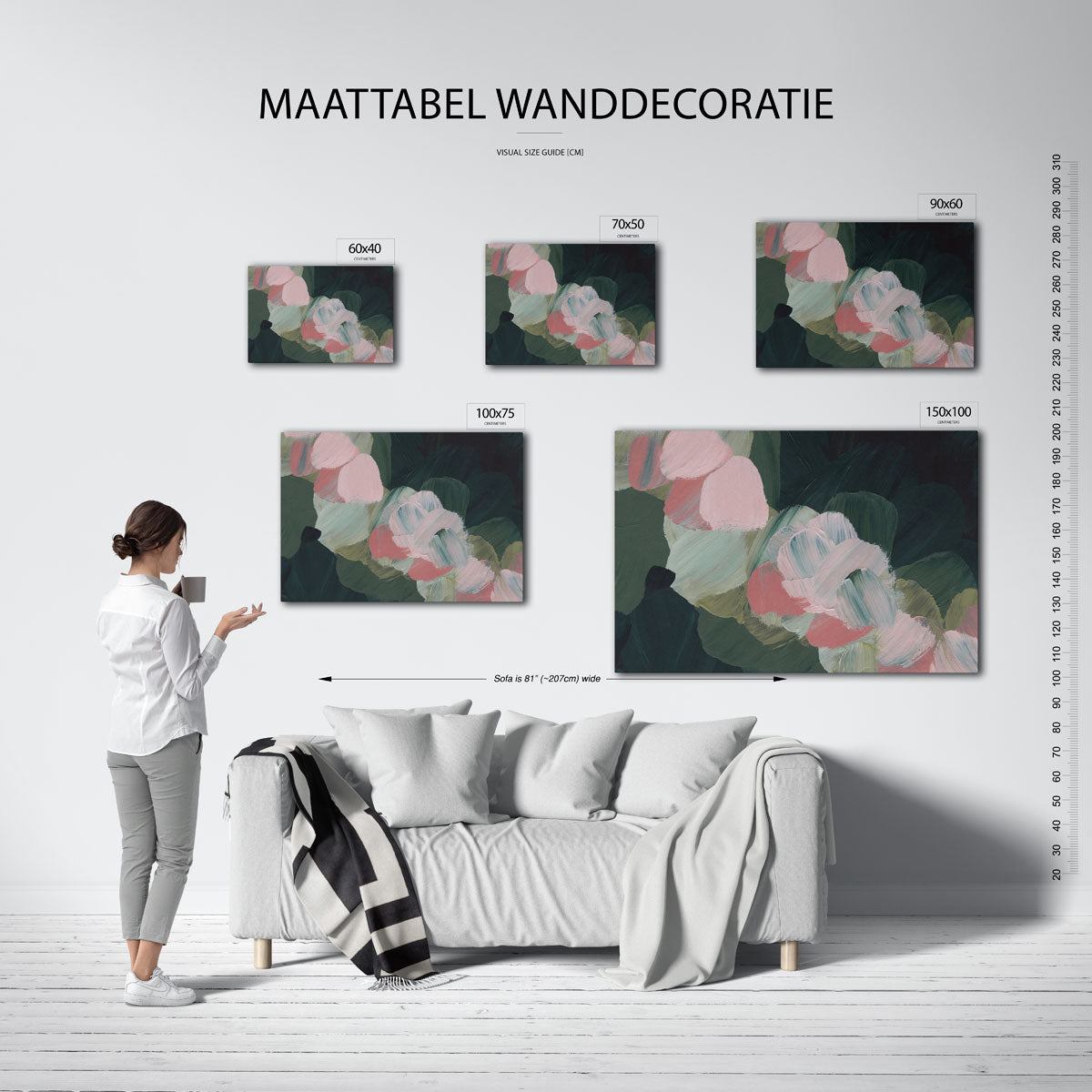 Organische borstelslag Kunstwerk