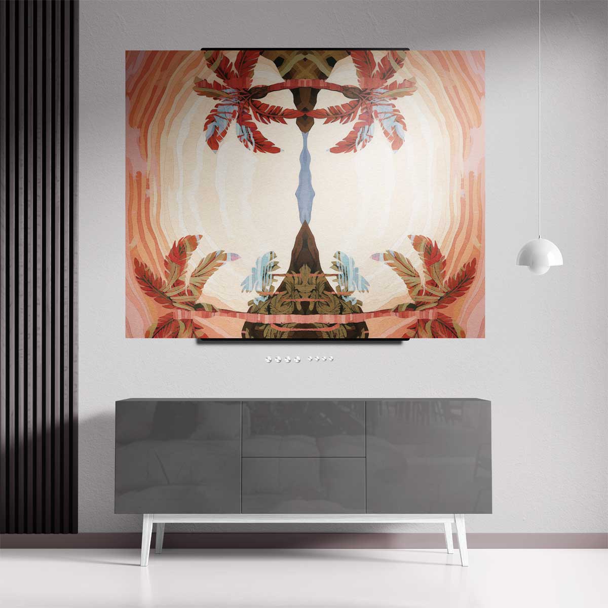 Tropische Oase Illusie Kunstwerk-canvas-dibond-plexiglas-wanddecoratie-WallArtistic