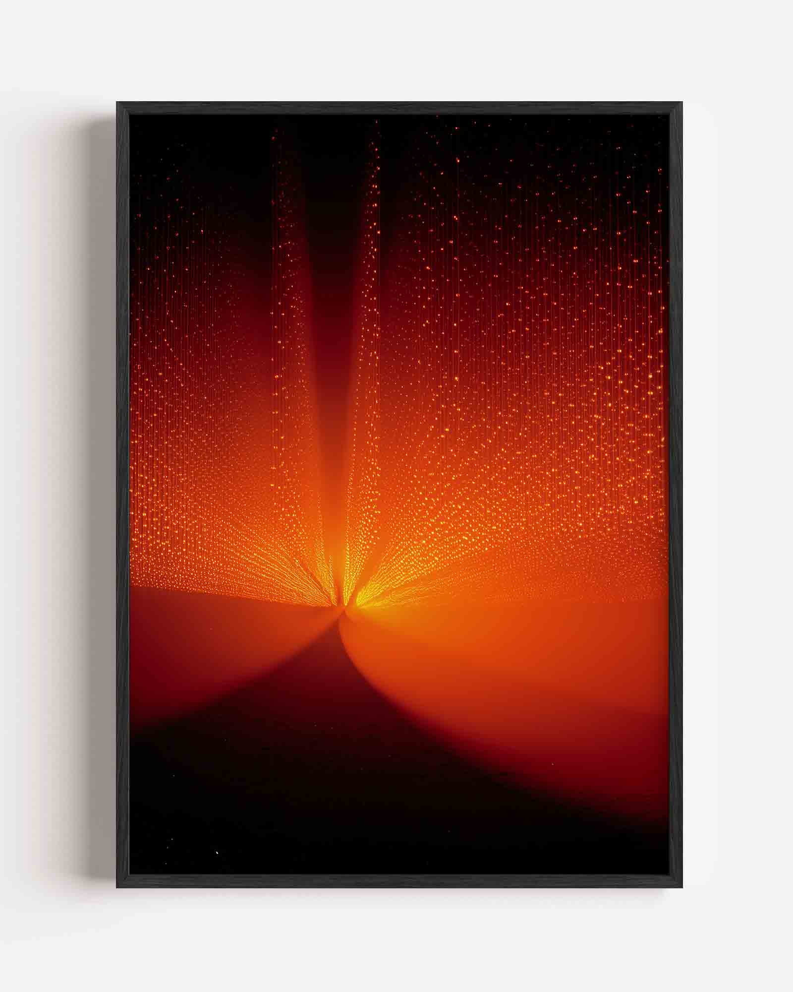 Lichtstralen en stippen Poster