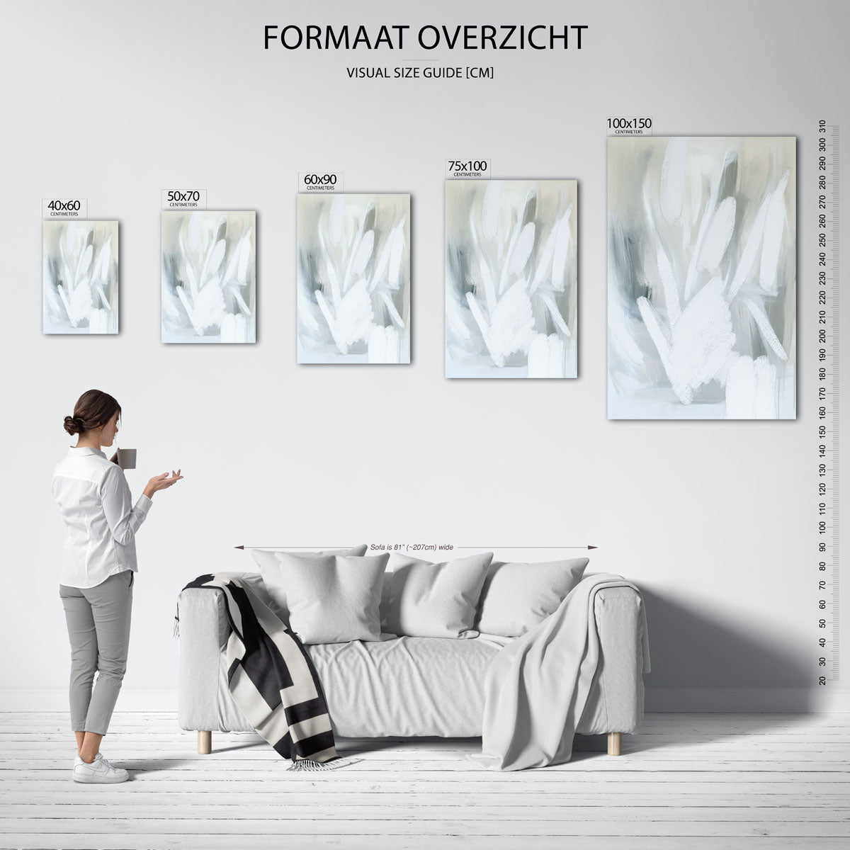 Vloeiende borstelvegen Kunstwerk