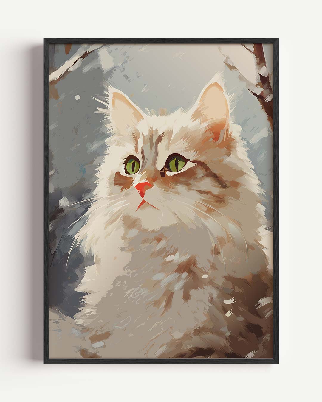 Winterse Kat Kunstposter