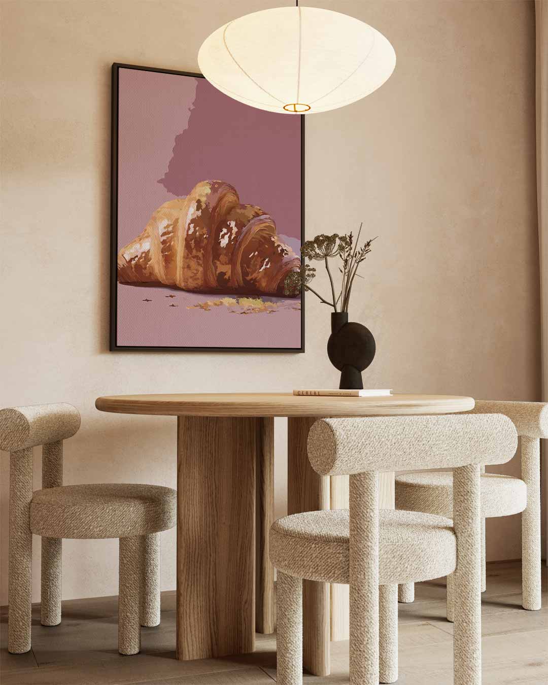 Croissantje in Kunst Kunstwerk-canvas-dibond-plexiglas-wanddecoratie-WallArtistic