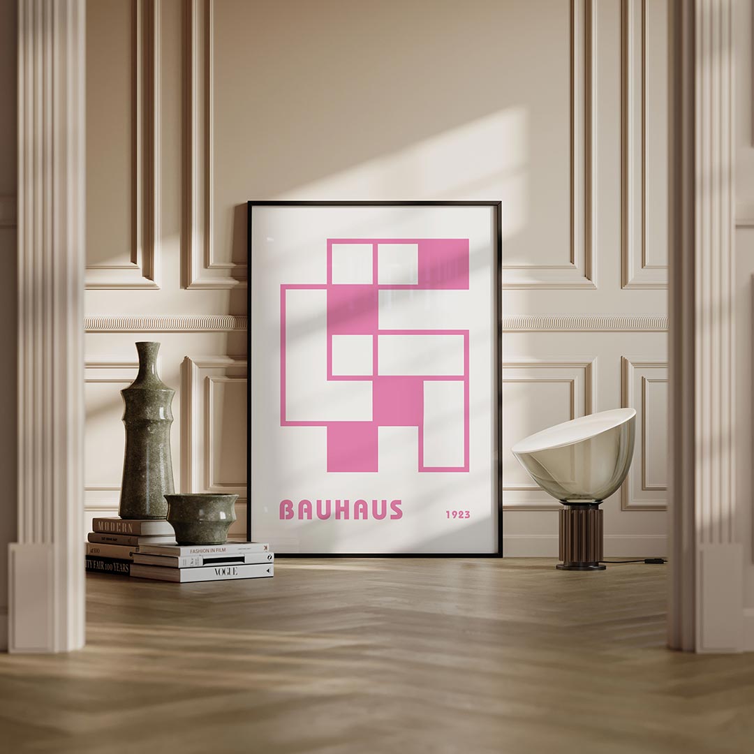 Roze vlakverdeling Poster