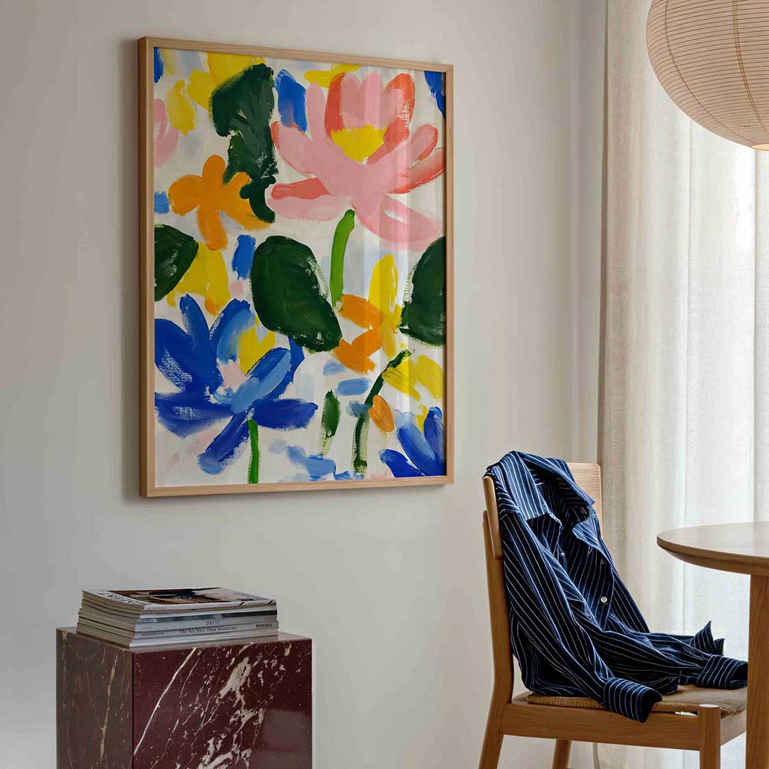 Bloemen en bladeren Poster