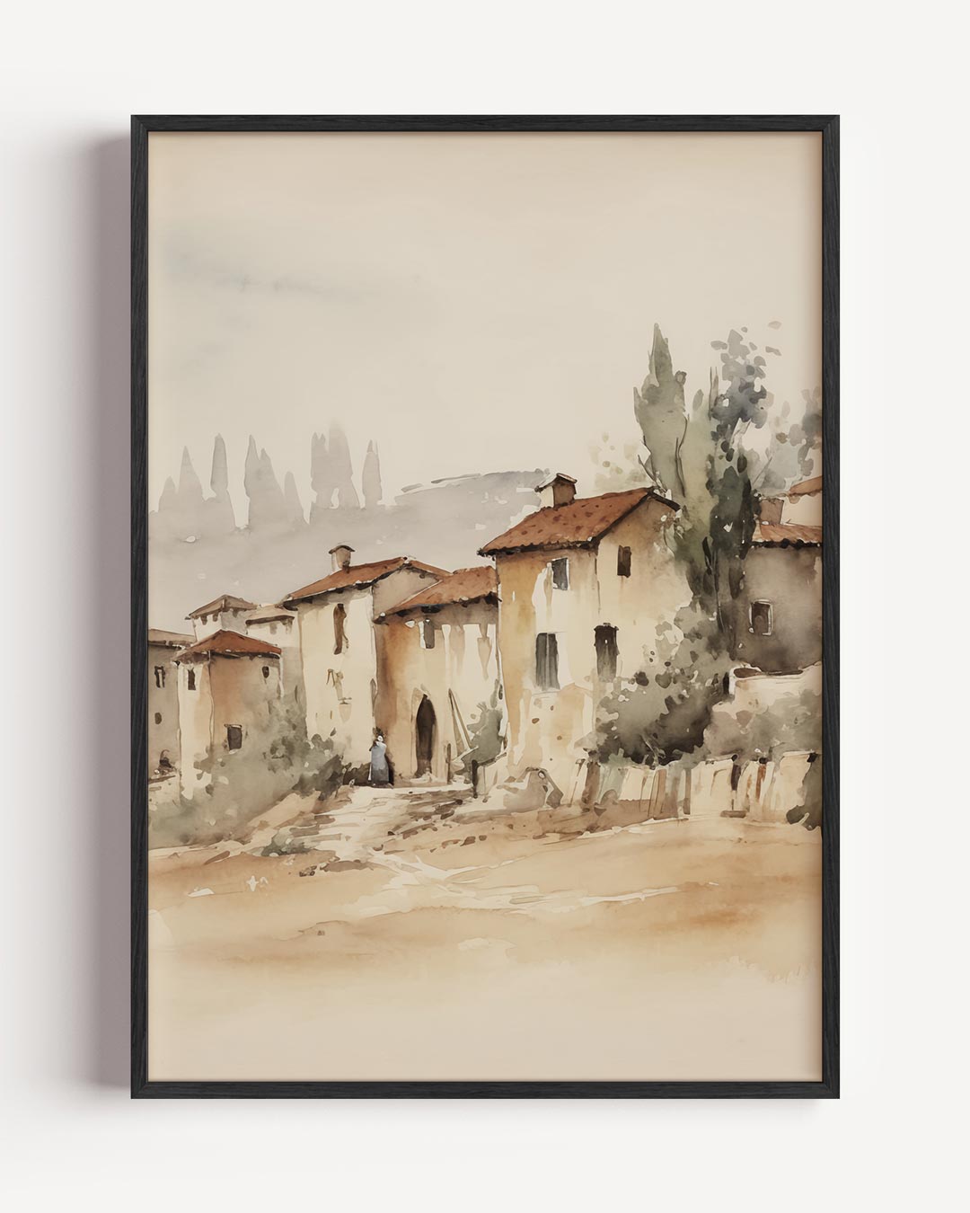 Toscaanse Dorpsgezichten Poster-WallArtistic