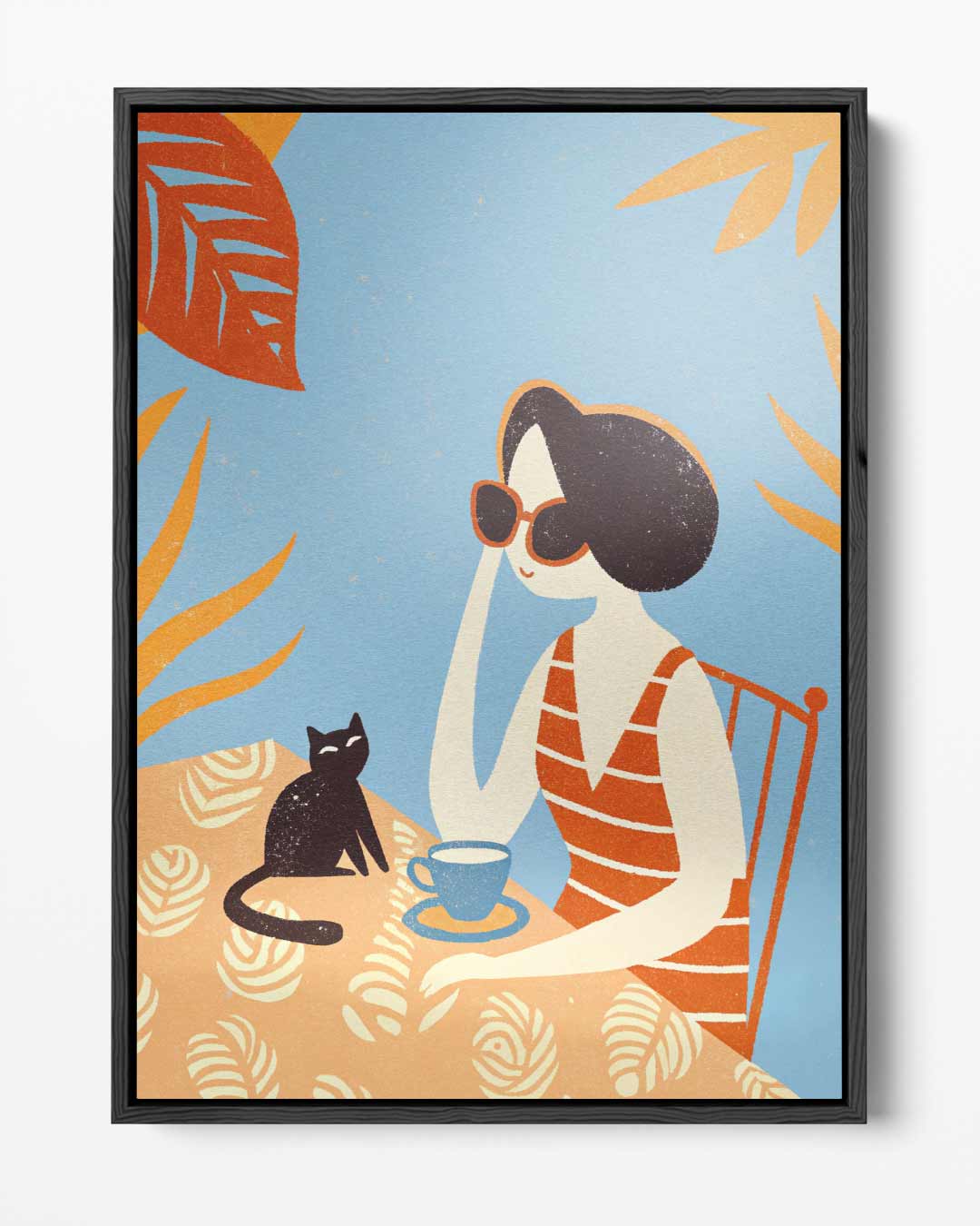 Zonnige Dag met Kat Kunstwerk-canvas-dibond-plexiglas-wanddecoratie-WallArtistic