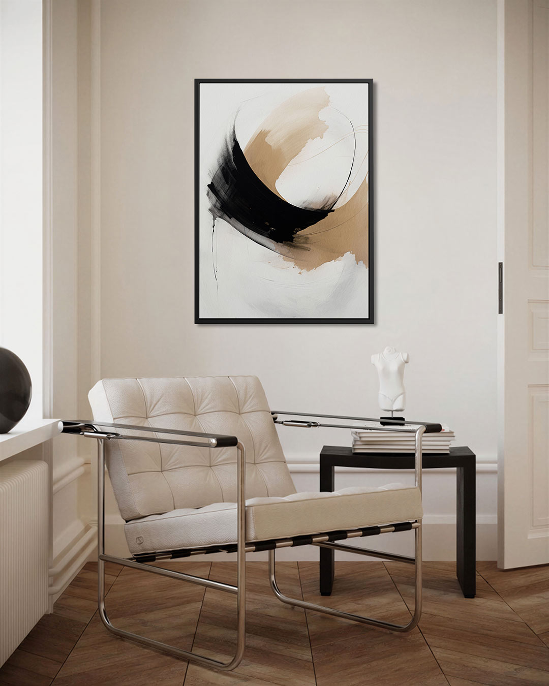 Dynamische borstelstreken Kunstwerk