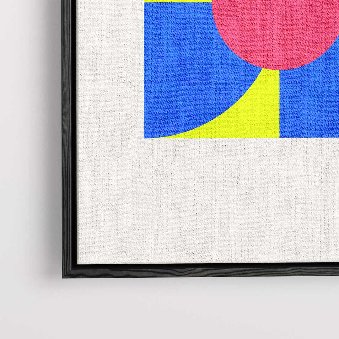 Retro Geometrisch Kleurenfeest Kunstwerk-canvas-dibond-plexiglas-wanddecoratie-WallArtistic