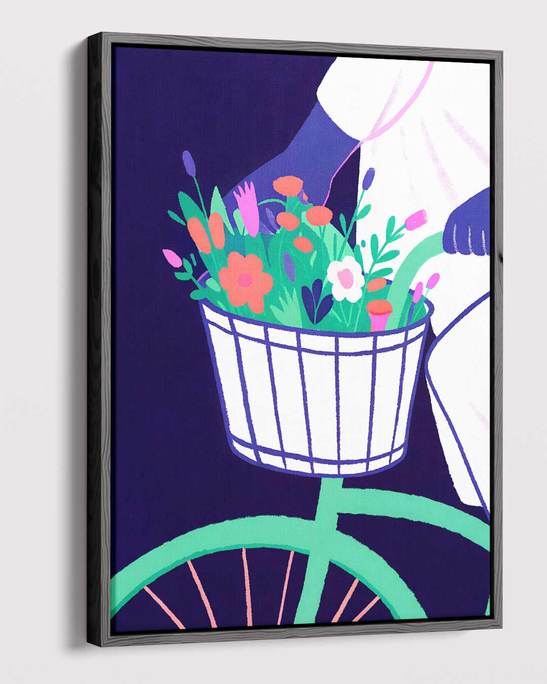 Fietstocht in Bloei Kunstwerk-canvas-dibond-plexiglas-wanddecoratie-WallArtistic