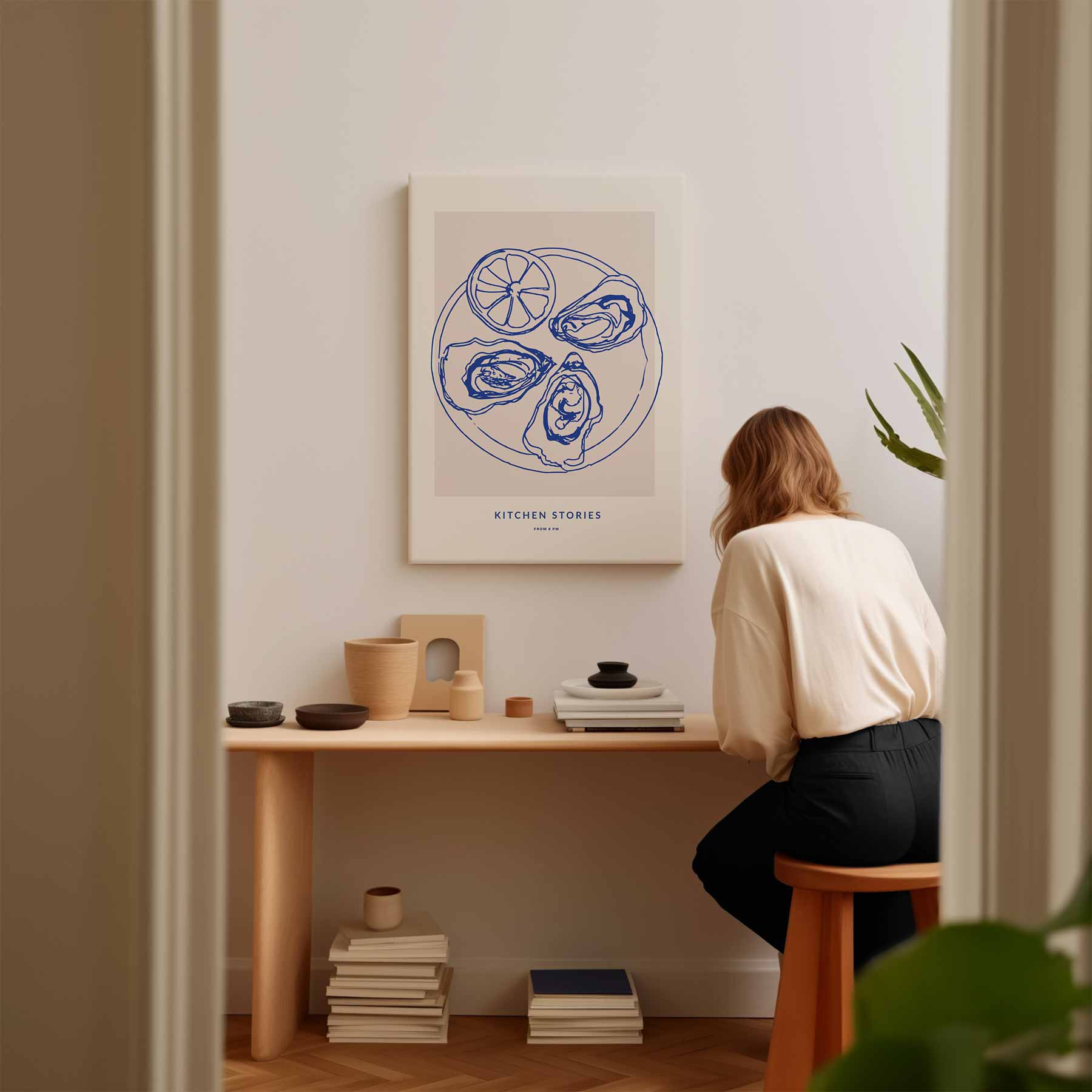 Streken op een Bord Kunstwerk-canvas-dibond-plexiglas-wanddecoratie-WallArtistic