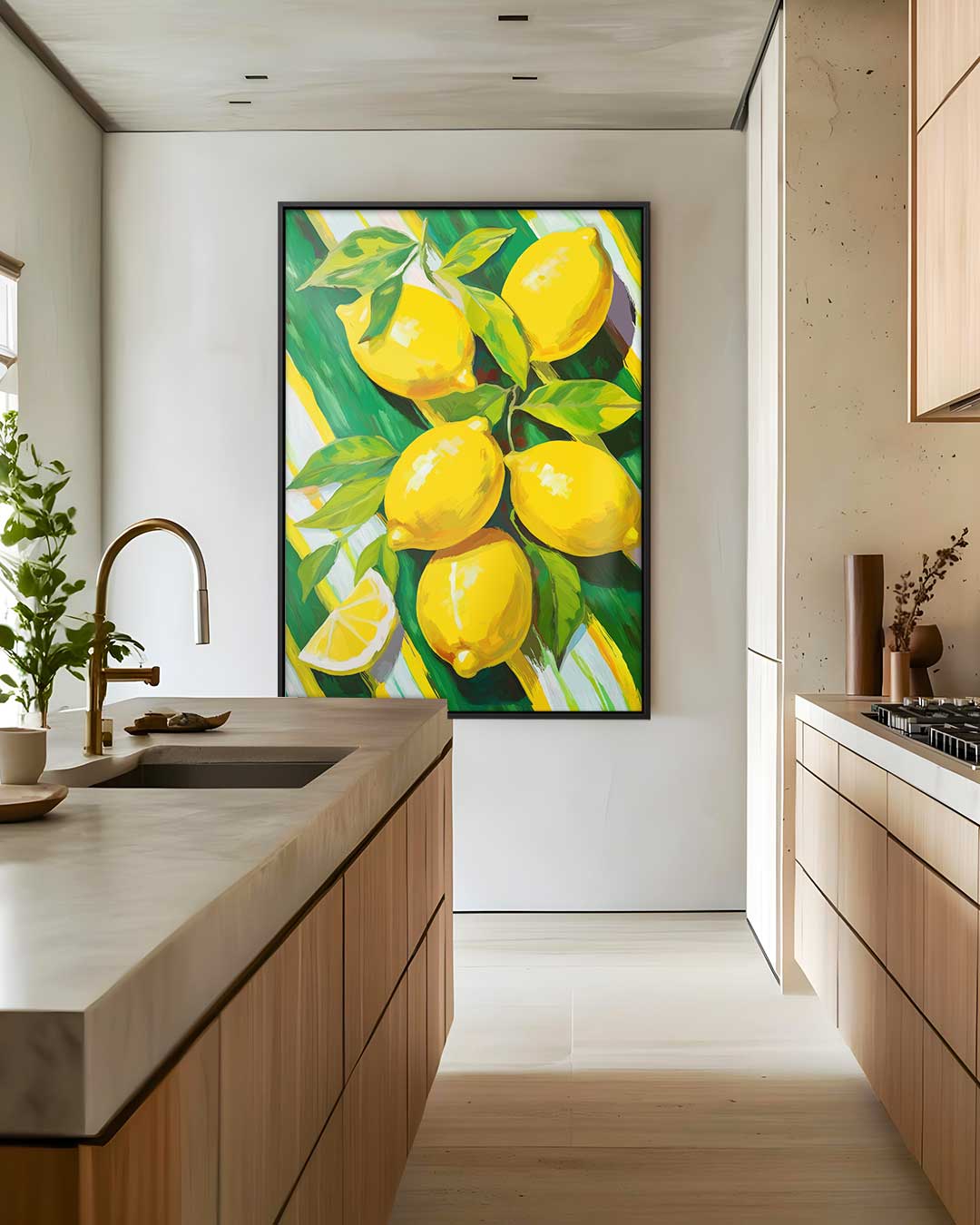Zonnige Citroenen Kunstwerk-canvas-dibond-plexiglas-wanddecoratie-WallArtistic