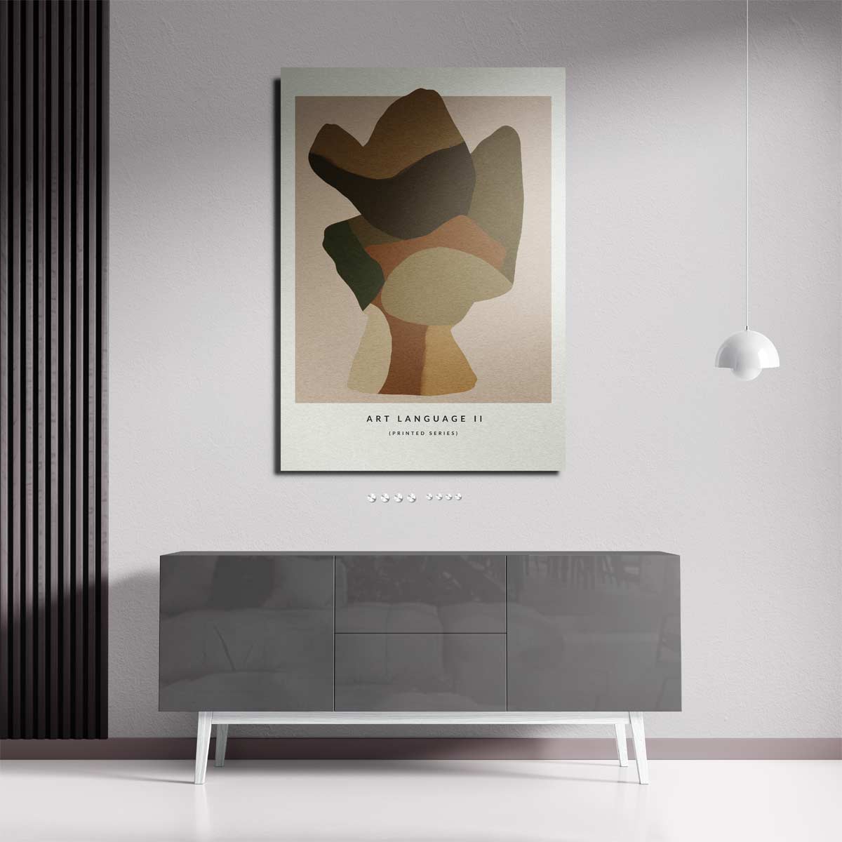 Abstracte Vormen in Aardetinten Kunstwerk-canvas-dibond-plexiglas-wanddecoratie-WallArtistic