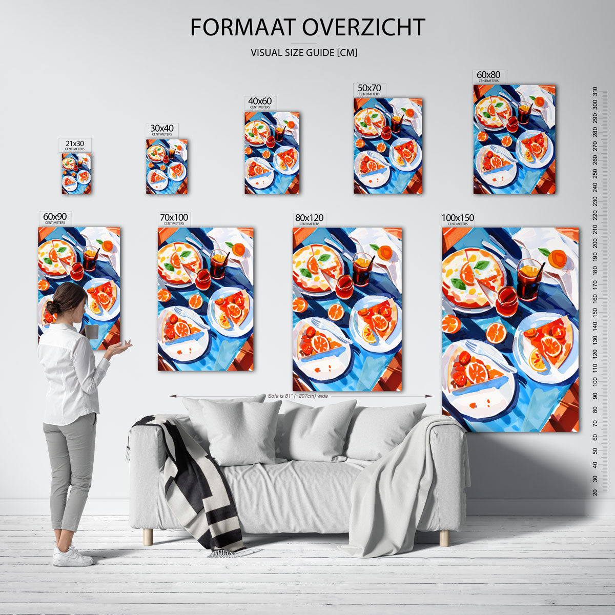 Pizza en drankjes Poster