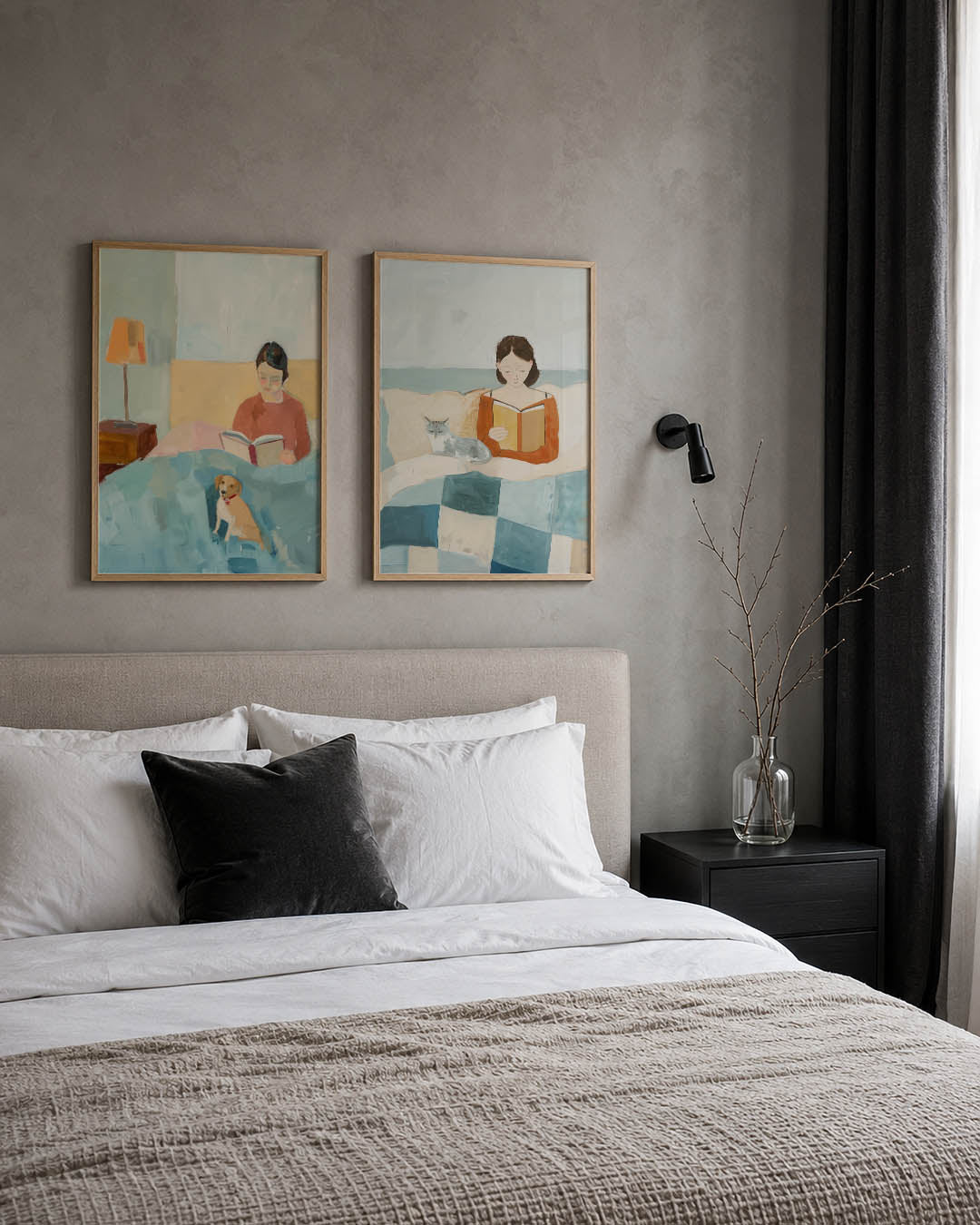 Rustige leeshoek Posterset
