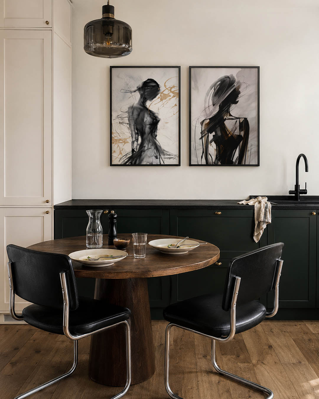 Zwart en goud vormen Posterset