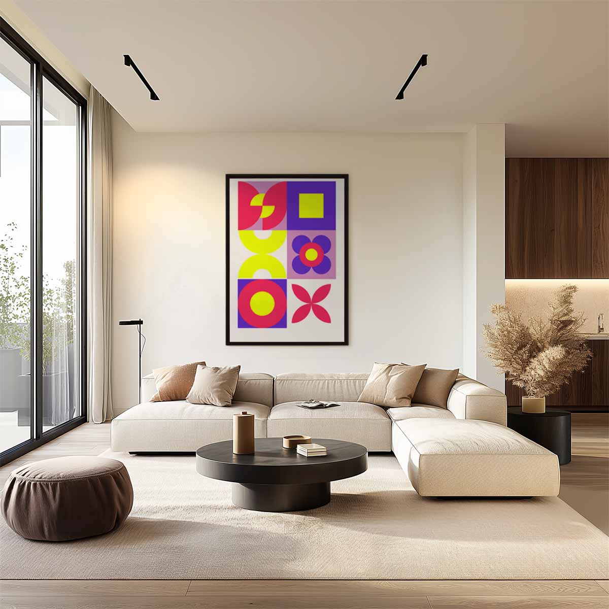 Bloemen Abstract Schilderij Kunstwerk-canvas-dibond-plexiglas-wanddecoratie-WallArtistic