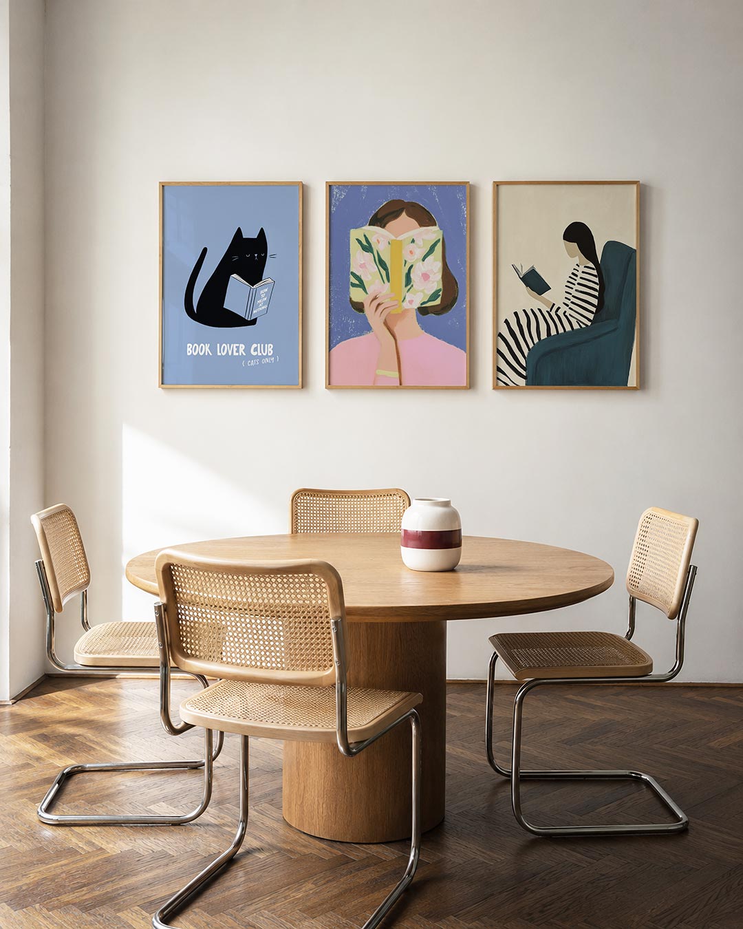 Katten en boeken Posterset