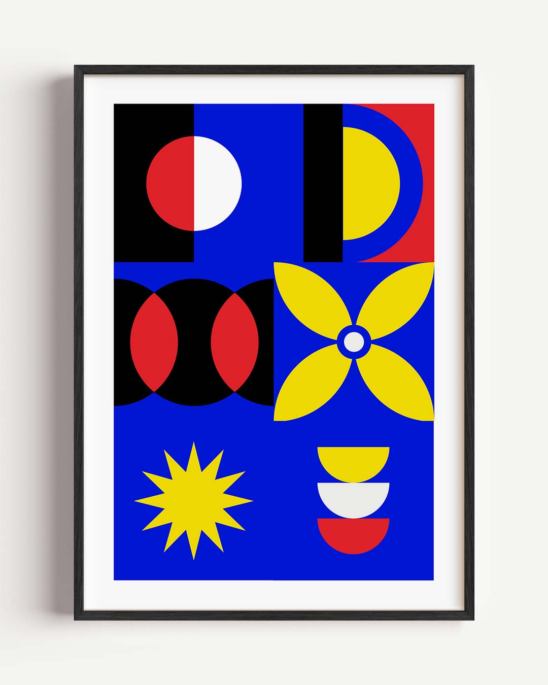 Geometrische Kleurexplosie Poster