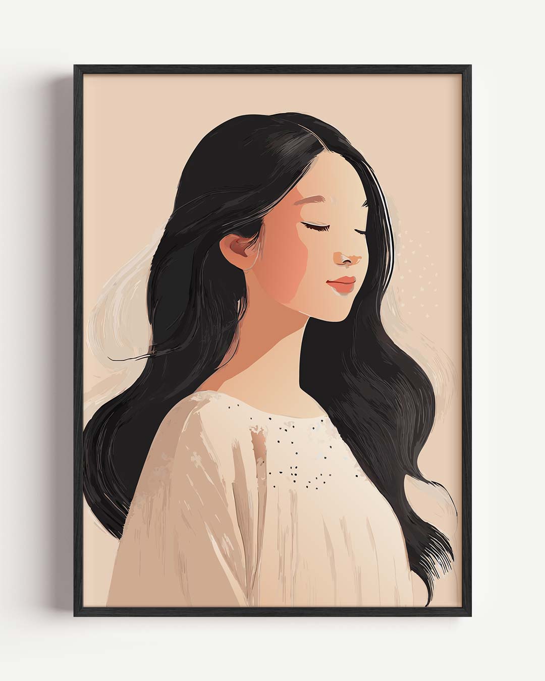 Serene Elegantie Vrouwenportret Poster
