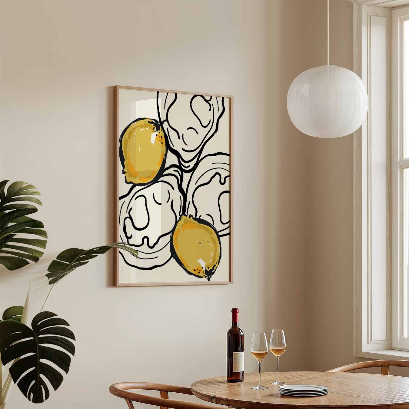 Moderne Citroenillustratie Poster