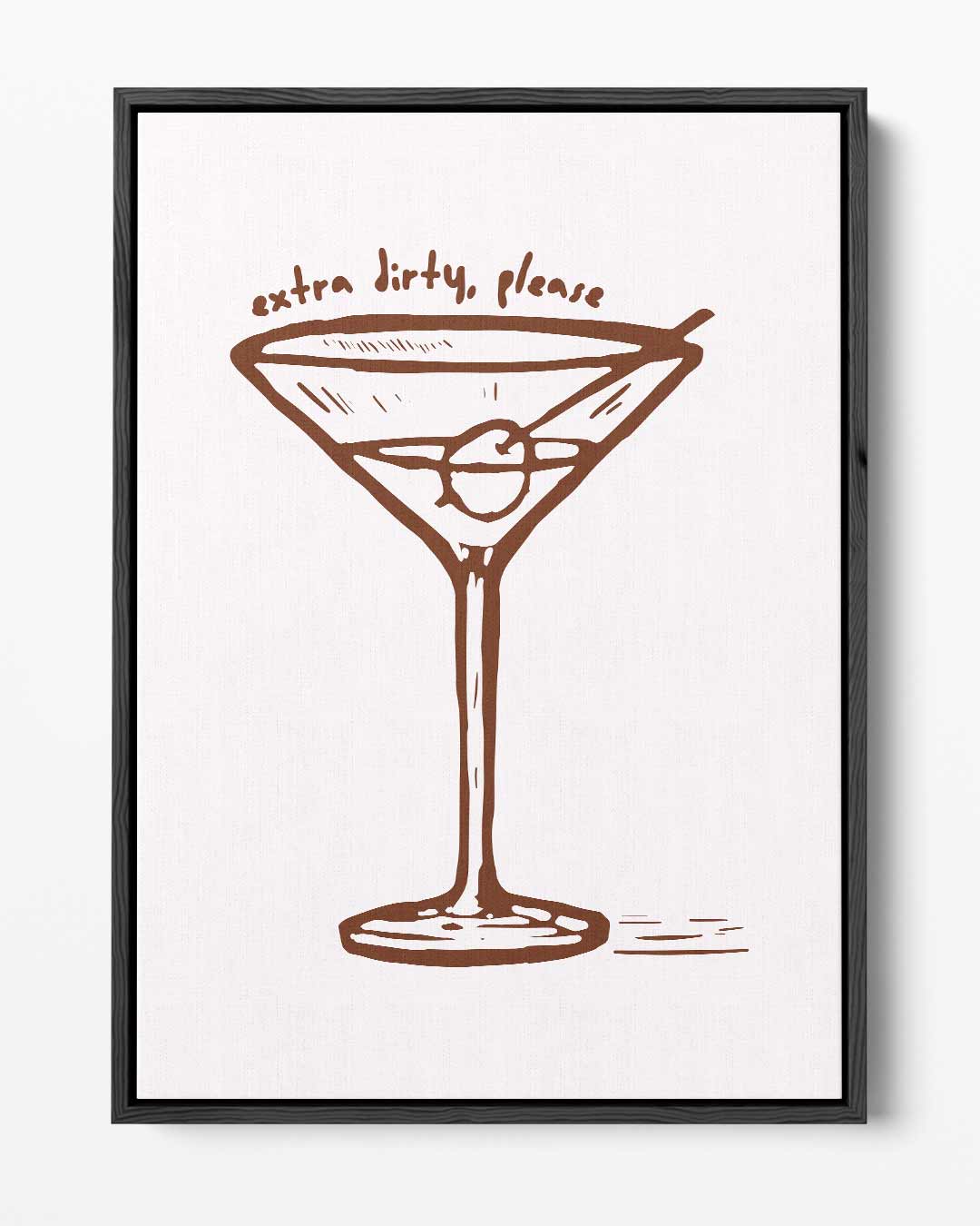 Extra Dirty Martini Illustratie Kunstwerk-canvas-dibond-plexiglas-wanddecoratie-WallArtistic