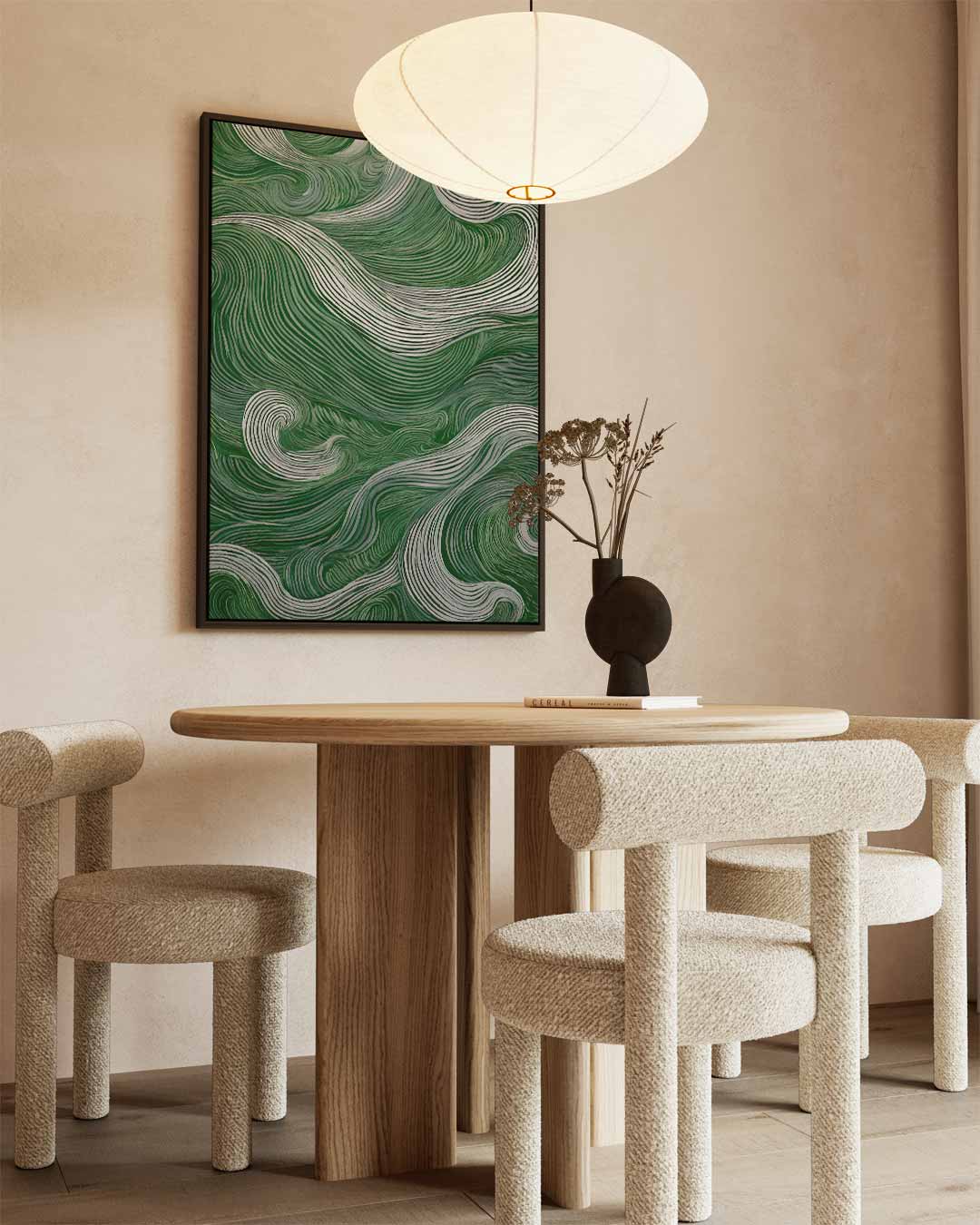 Groen Getijden Kunstwerk-canvas-dibond-plexiglas-wanddecoratie-WallArtistic